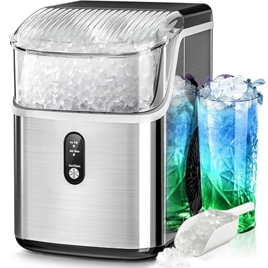 35lb/24hr Ice Maker - Portable Chewable & Crushed Ice Self-Cleaning  