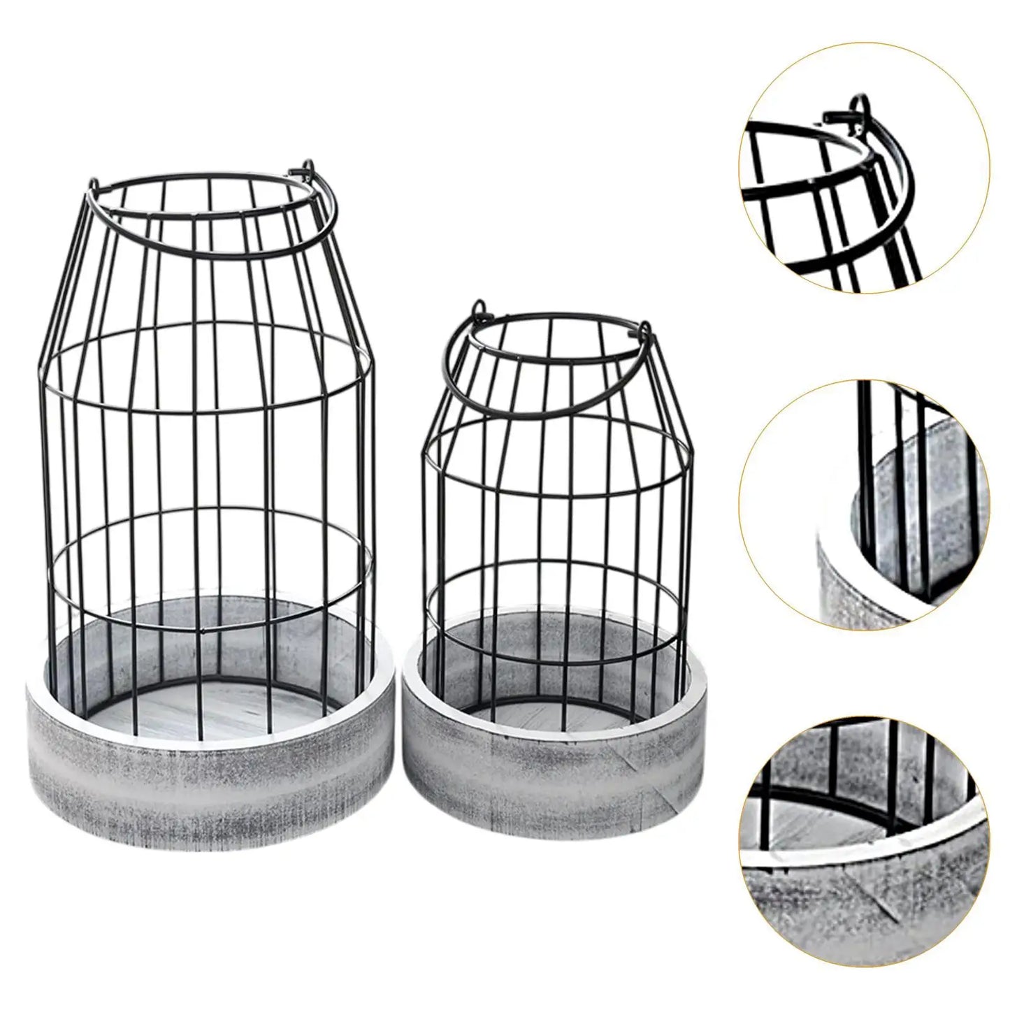 Table Centerpieces  Candle Lanterns Vintage Style Cage Holders Electronic