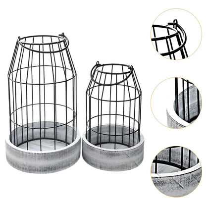 Table Centerpieces  Candle Lanterns Vintage Style Cage Holders Electronic