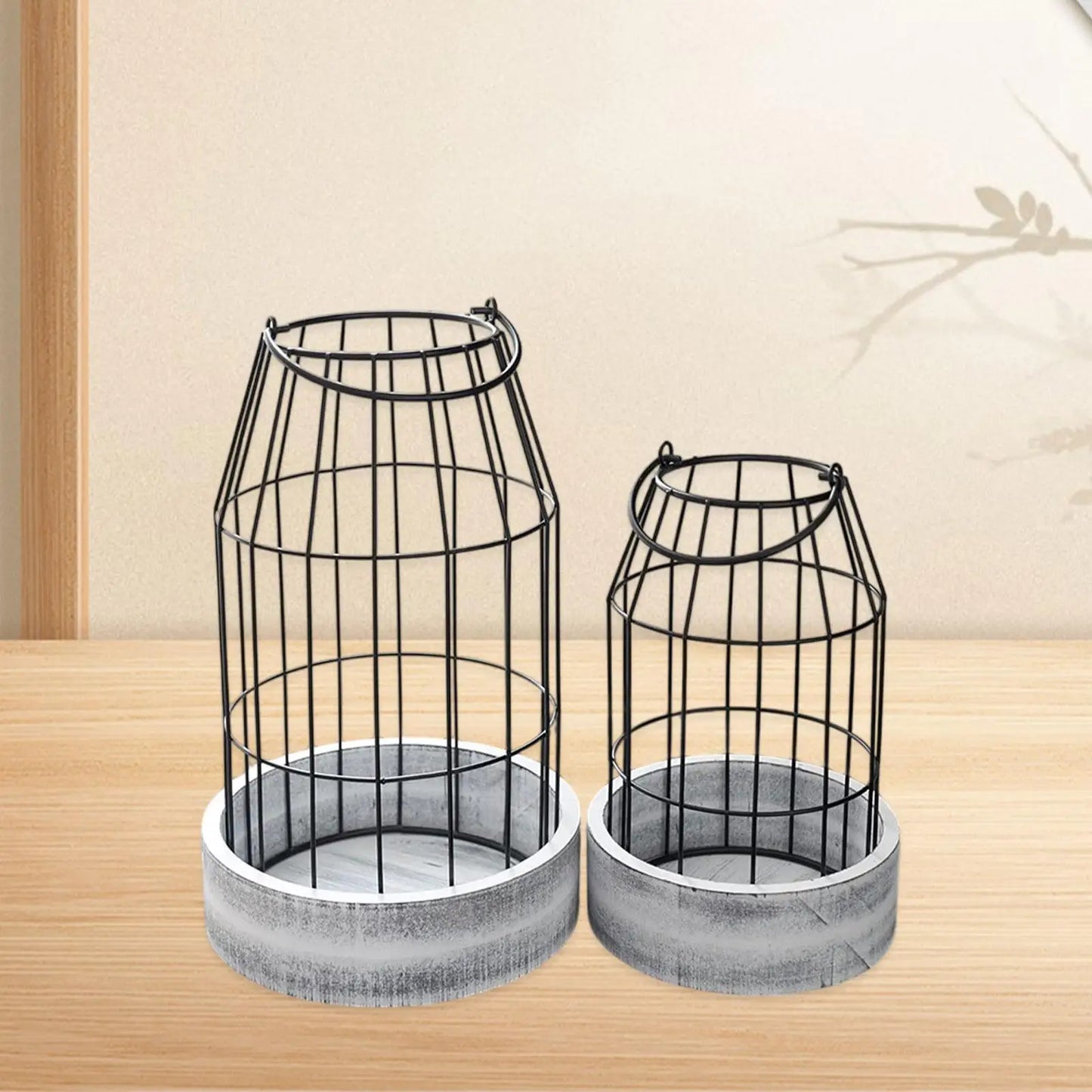 Table Centerpieces  Candle Lanterns Vintage Style Cage Holders Electronic